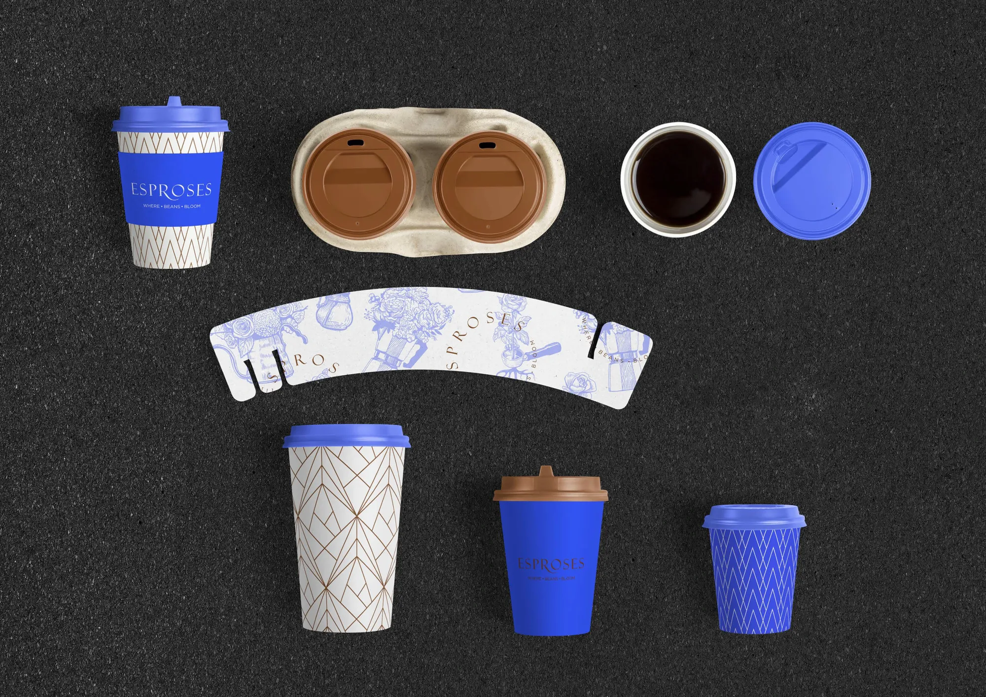 Esproses cups and sleeves