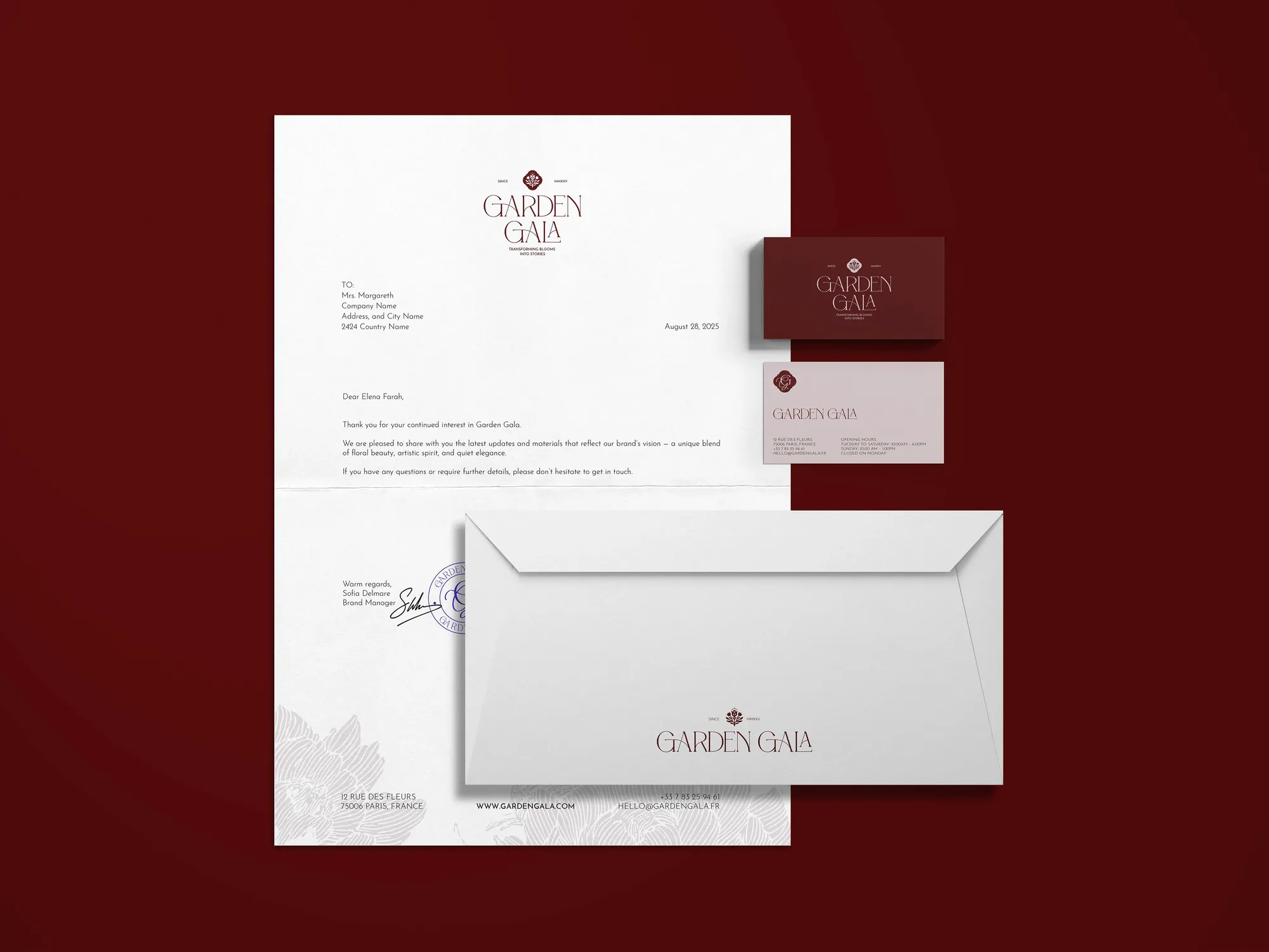Garden Gala stationery