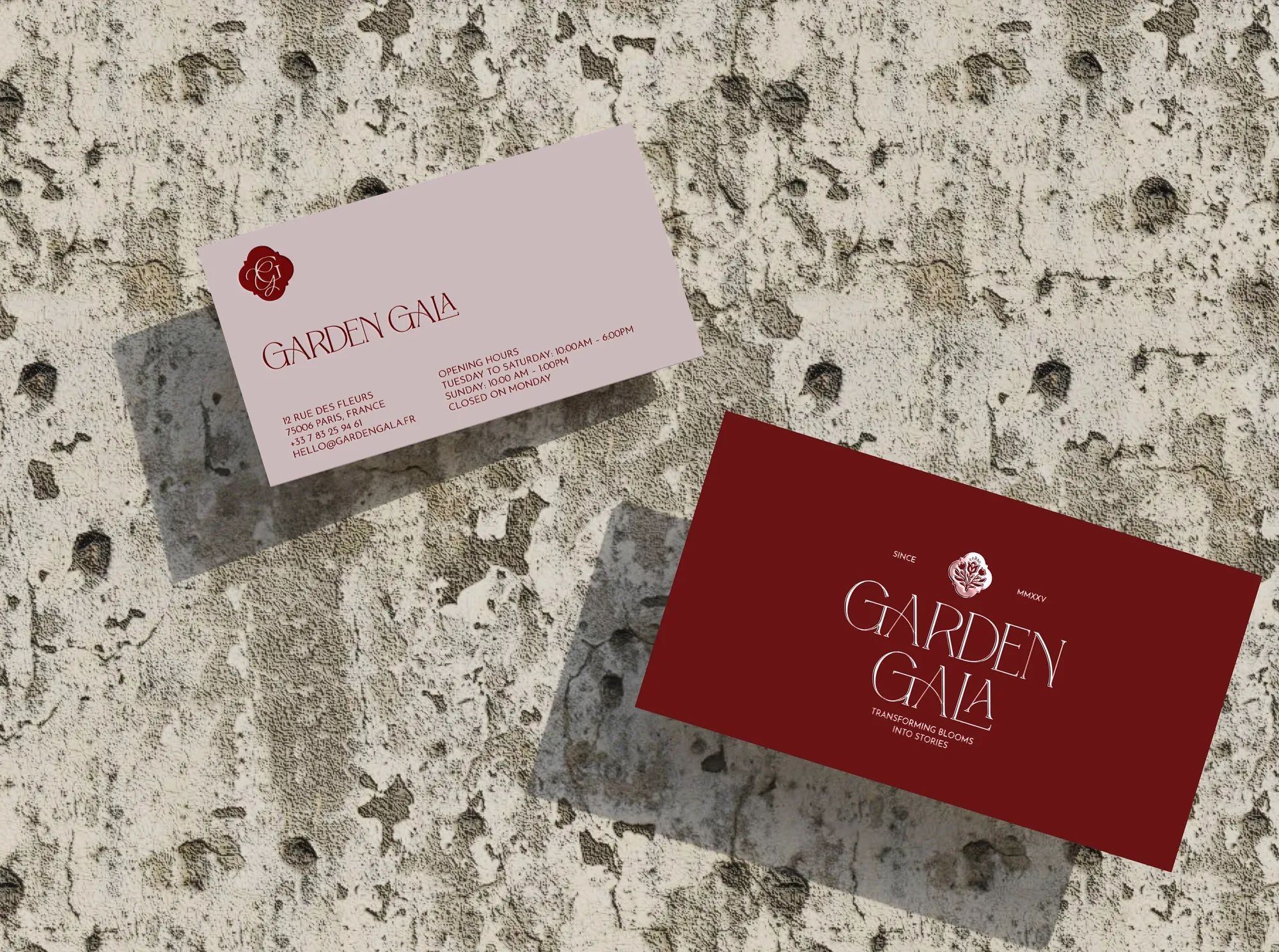 Garden Gala business cards