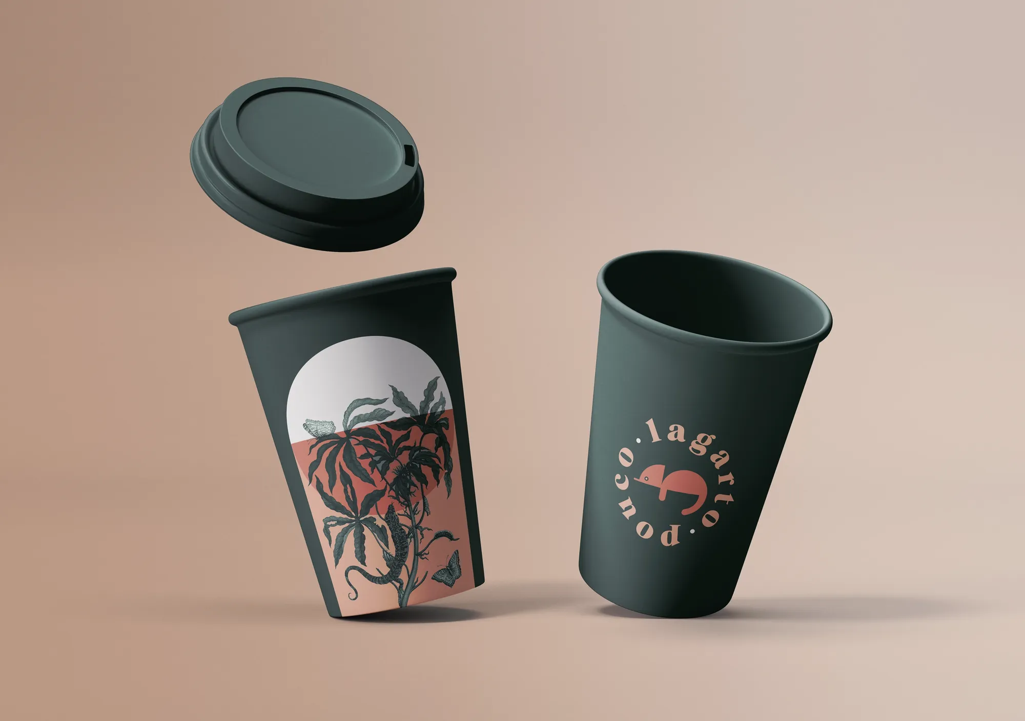 Lagarto Pouco takeaway cups