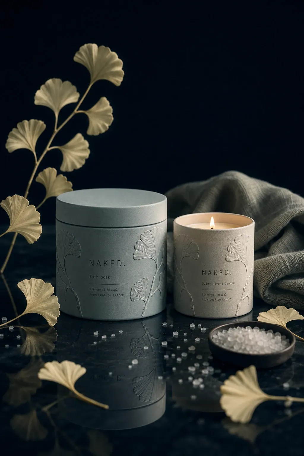 NAKED. bath soak and candle