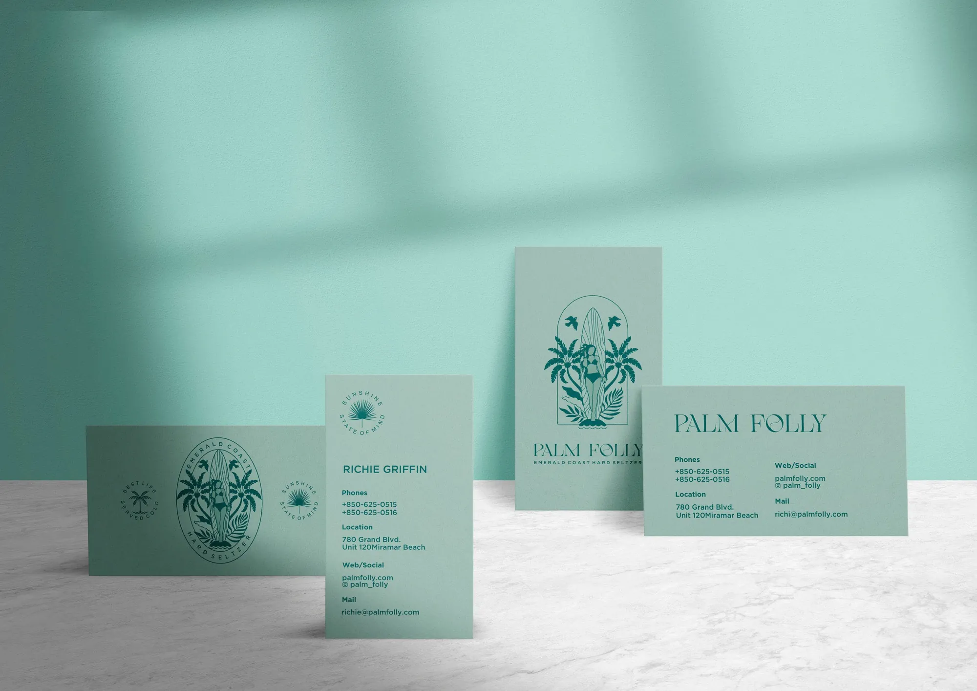 Palm Folly business cards