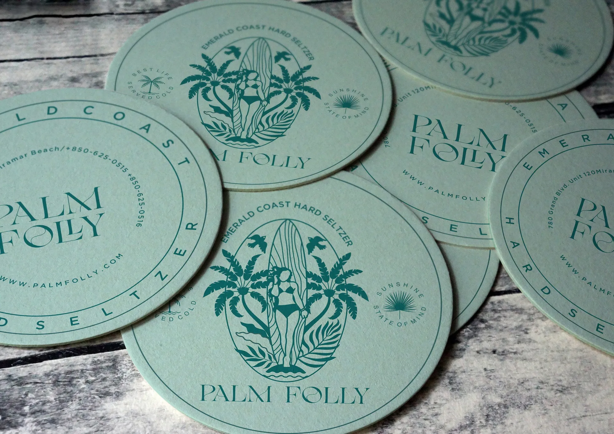 Palm Folly coasters