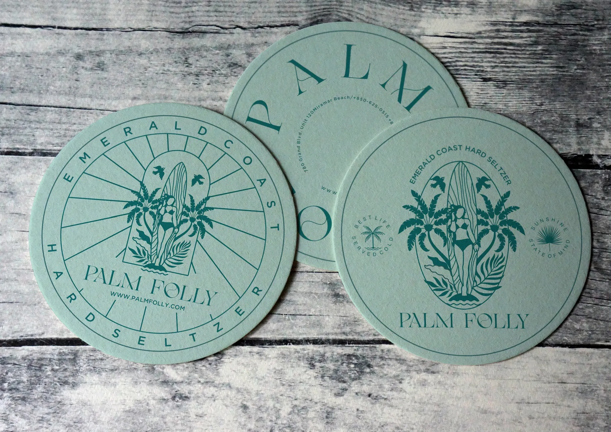 Palm Folly coasters