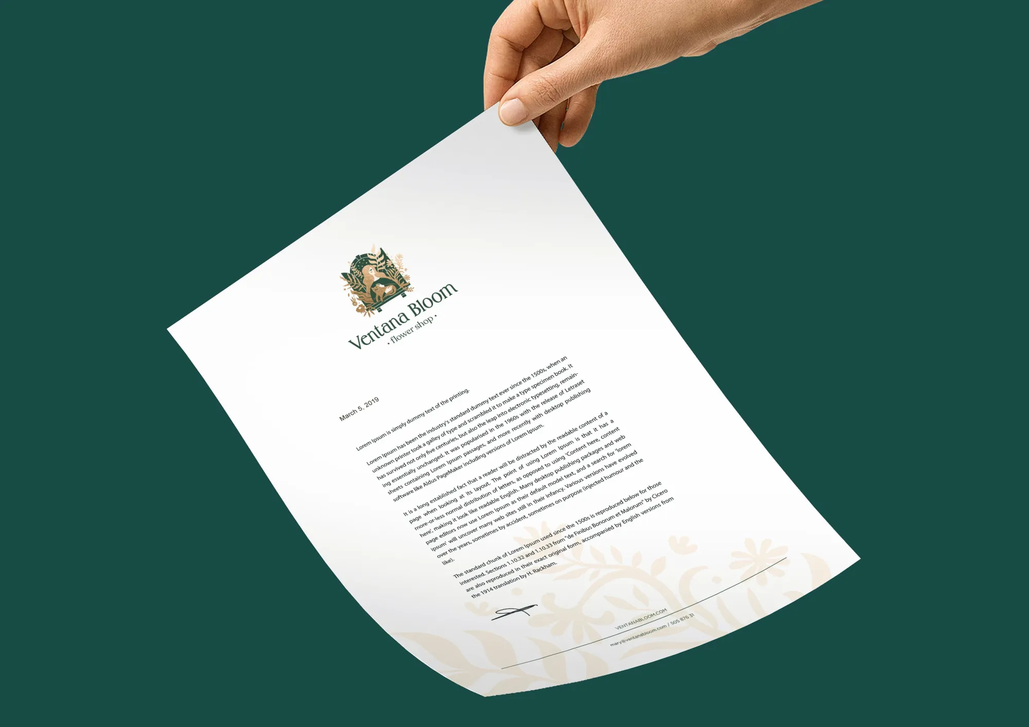Ventana Bloom letterhead