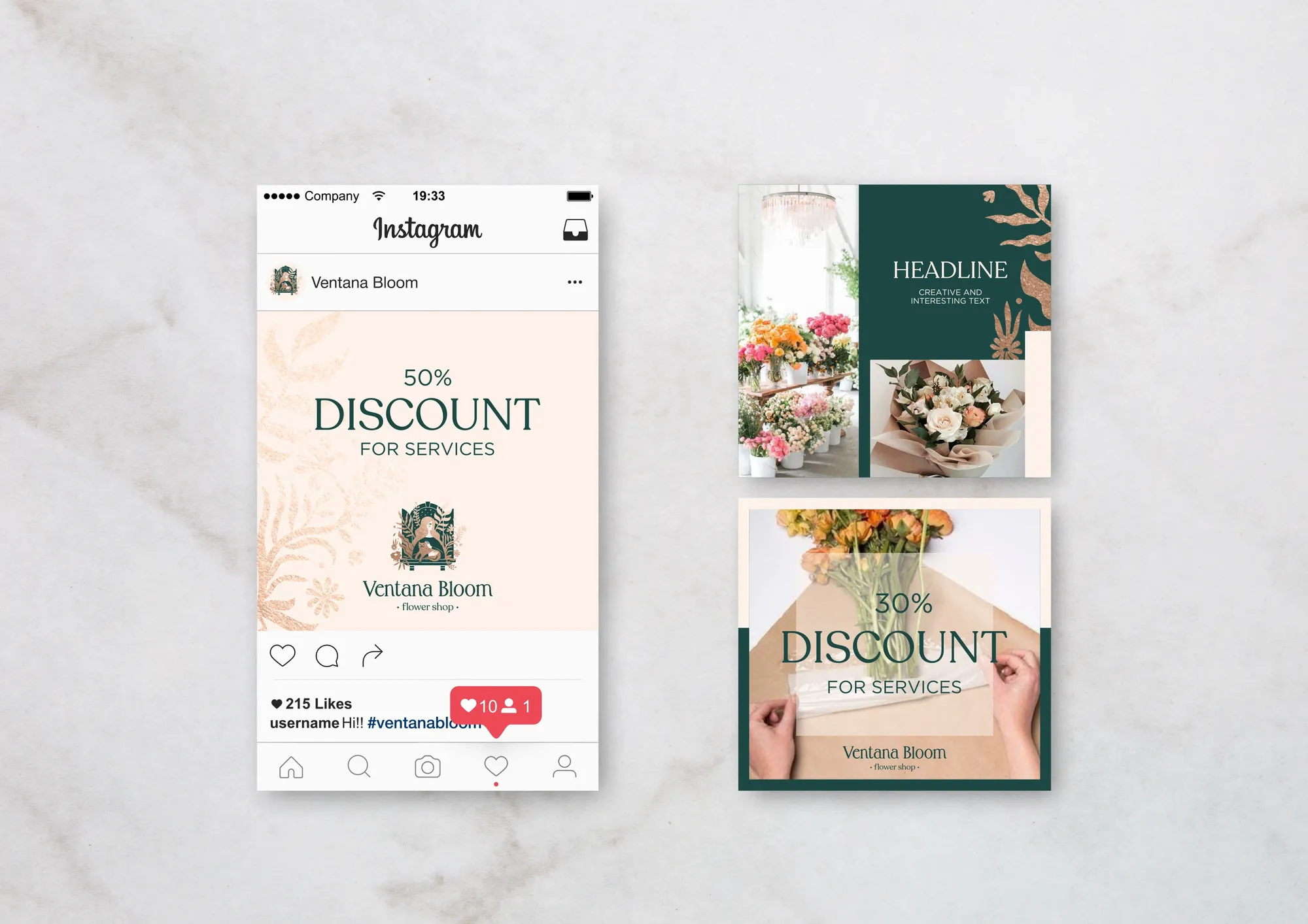 Ventana Bloom social posts